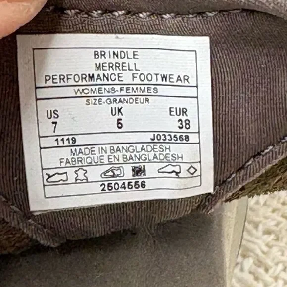 Merrell Brown Leather Brindle Sandals Thong Slingback - Picture 7 of 10